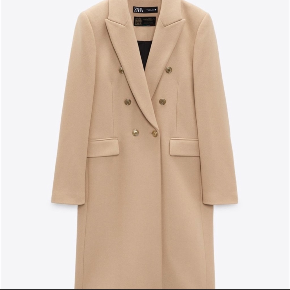 ZARA MANTECO WOOL BLEND COAT CAMEL COLOR XS NWT